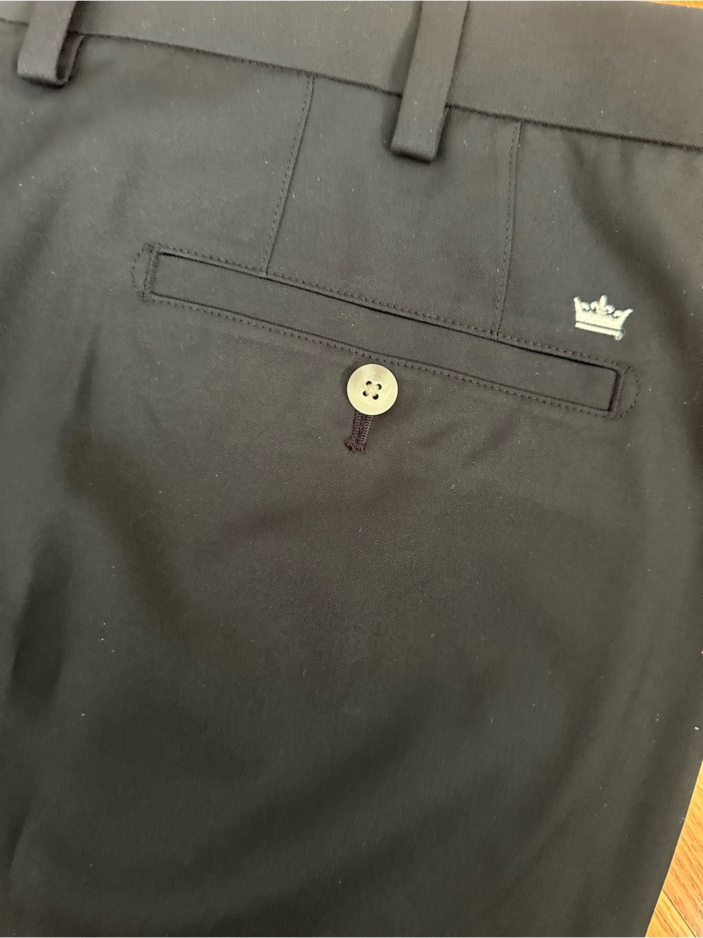 Peter Millar Black Flat Front Performance Golf Shorts - Picture 4 of 7